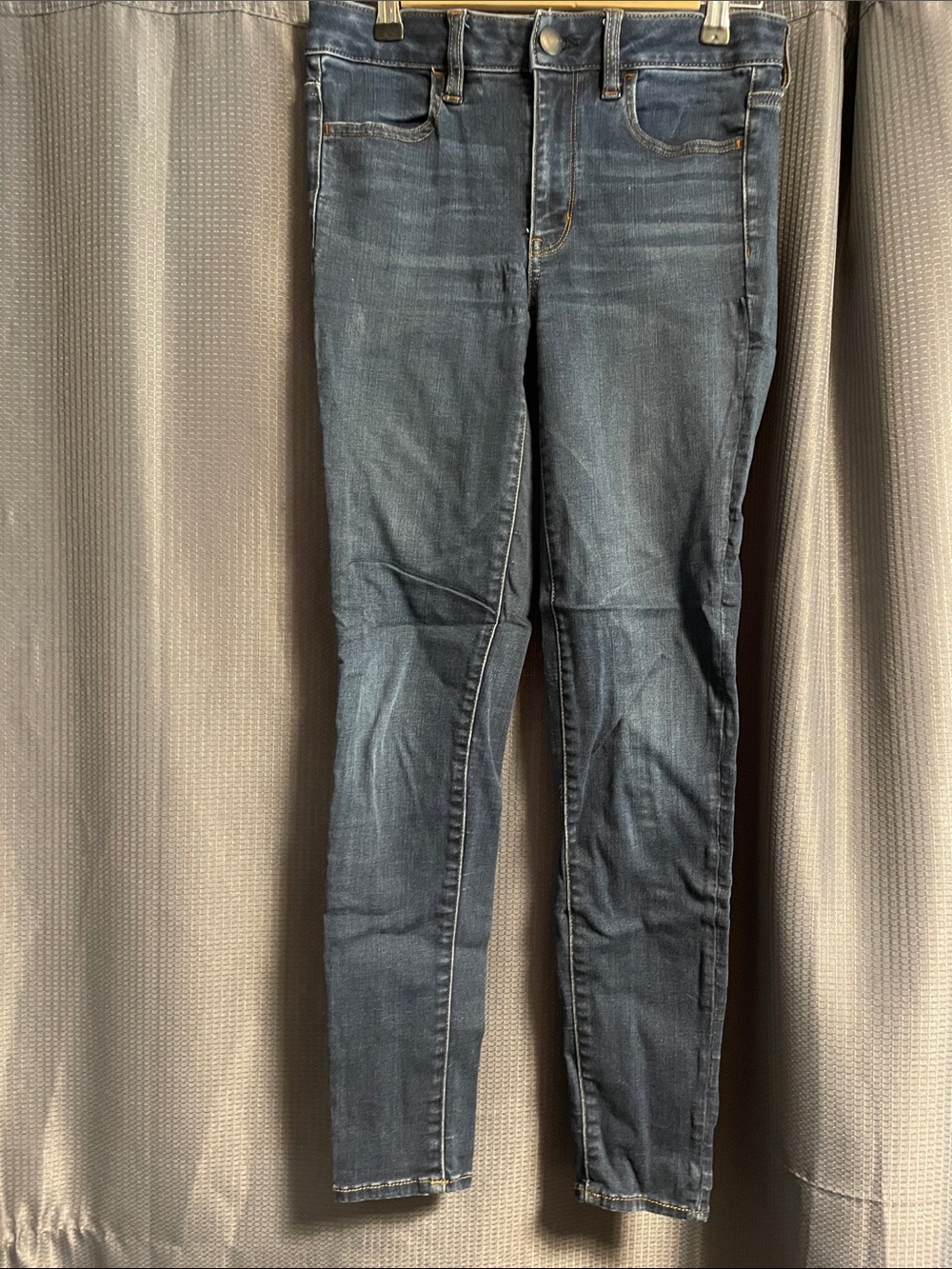 American Eagle Skinny Stretch Jeans in Dark Blue